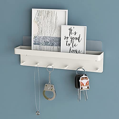 6 Hooks Key Holder for Wall, Mail Organizer Wall Mount with Key - Image 3