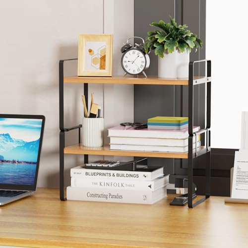 YGYQZ Desk Shelf Organizer, 2-Tier Desktop Bookshelf | All Products - Image 3