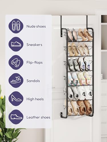 SWTYMIKI Over the Door Shoe Organizer - 6 Tier Wall | All Products - Image 4