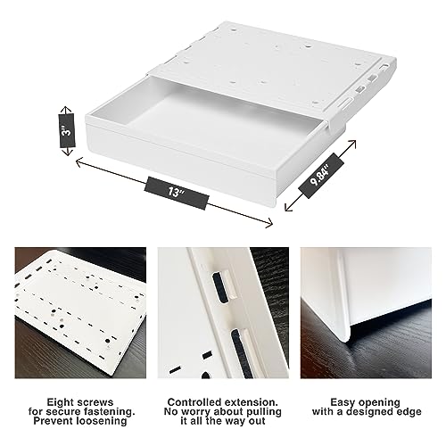 Under Desk Drawer - Super Large Under Table Hidden Drawer Desk - Image 7