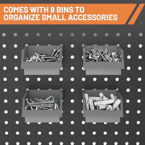 Pegboard Hooks Set, Peg Board Organizer Accessories with Bins - Image 6