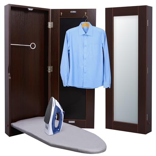 Ivation Wall Mount Ironing Board Cabinet W Mirror, Fold Down - Image 2