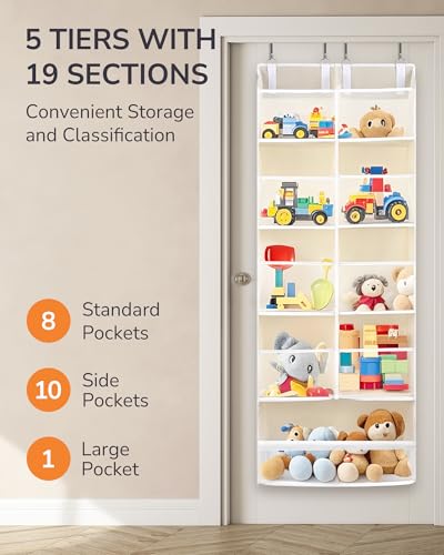 ULG Over the Door Organizer, 5-Tier Extra Large Hanging - Image 4