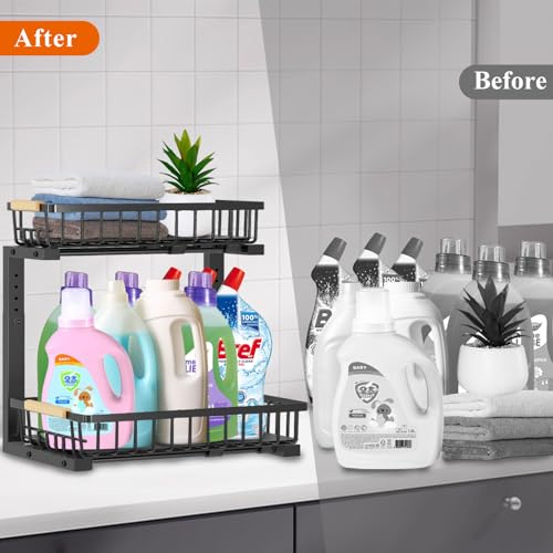 Pull Out Under Sink Organizer and Storage，2-Tier Height - Image 7