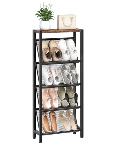 Shoe Rack, 5-Tier Slanted Shoe Rack - Image 2