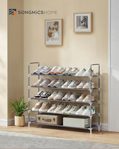 SONGMICS HOME Slim Shoe Storage Organizer, 5-Tier Metal Shoe Rack - Image 3