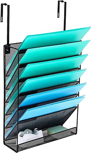 Delifox 7 Compartment Wall Mounted Hanging File Organizer - Image 2
