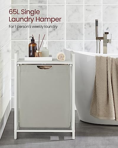 VASAGLE Laundry Hamper with Shelf, 1 Pull-Out Bag - Image 4