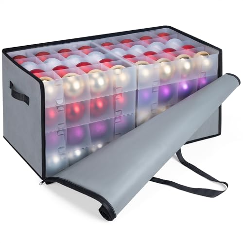 BALEINE Christmas Ornament Storage Box with Dividers - Image 2