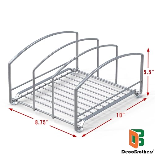 Deco Brothers Cookware Organizer Rack for Kitchen Cabinet, 3 Slot - Image 3
