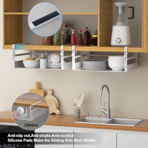 2 Pack Under Shelf Storage Basket | Home Organization - Image 7