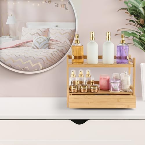 Sorbus Matcha Station Shelf, Bamboo (17" x 6.5" x 12.6") - Image 7