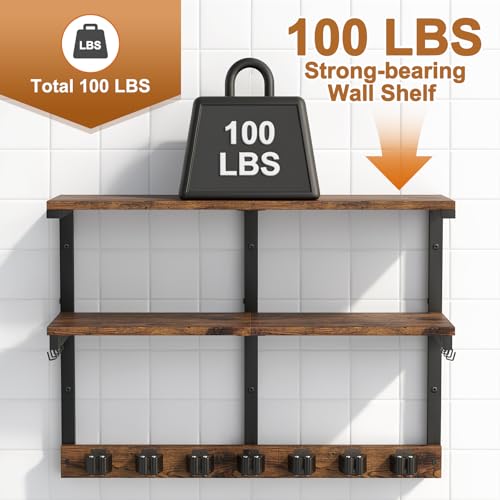 Housolution Wall Mount Broom Holder Hanger Laundry Room - Image 5