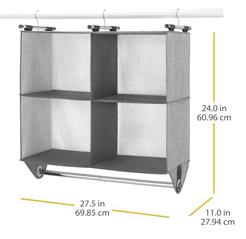 Whitmor 4 Section Fabric Closet Organizer Shelving with Built - Image 4