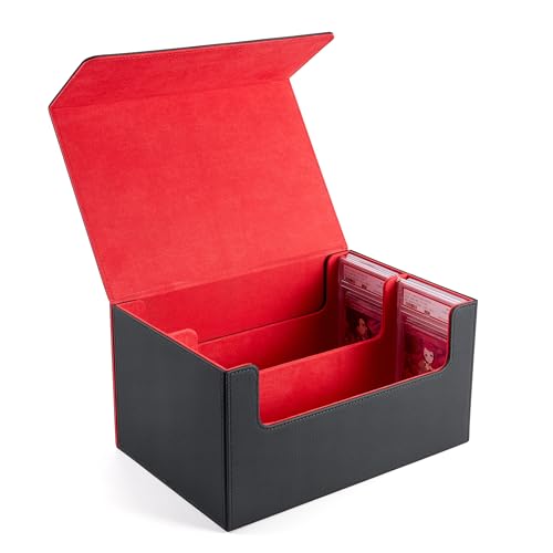 Graded Card Storage Box - Holds 80 PSA/BGS Slabs (Black and Red) - Image 2