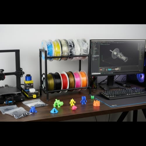 3D Printer Filament Holder Rack, 2-Tier Metal Desktop - Image 3