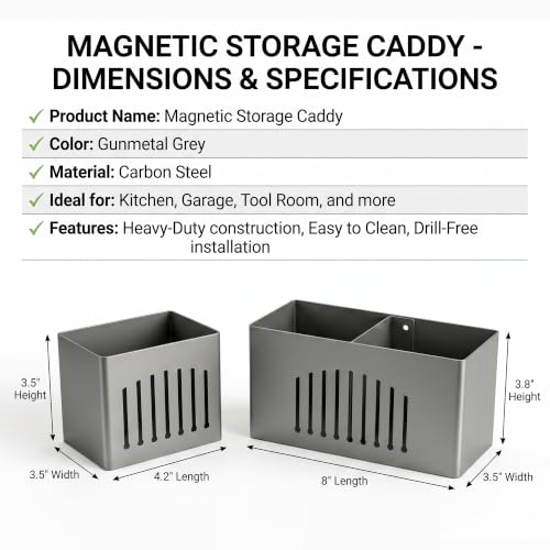 Magnetic Fridge Basket, Metal Magnetic Shelf - Image 4