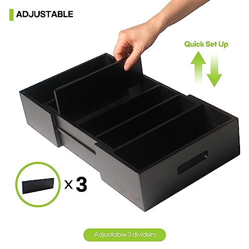 Expandable Bamboo Kitchen Cabinet Organizer for Food Container - Image 4