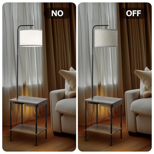 EOEYYOYB Floor Lamp with Table & Drawers, End Table Lamp with USB - Image 6
