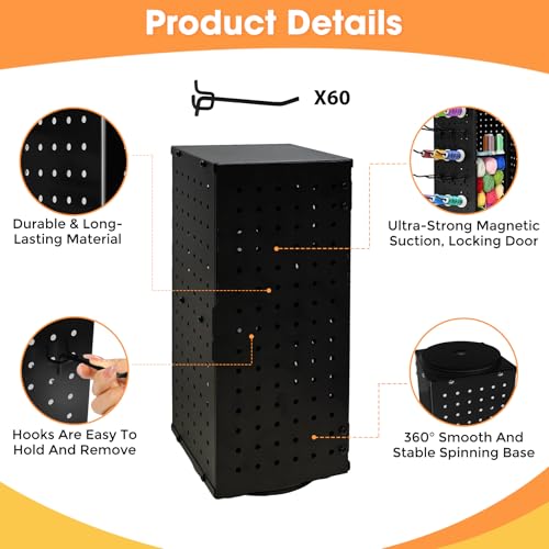 Metal 360° Fully Rotating Thread Rack, Detachable Thread - Image 4