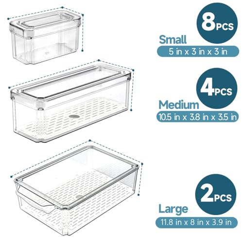 14 Pack Fridge Organizers and Storage - Refrigerator Organizer - Image 7