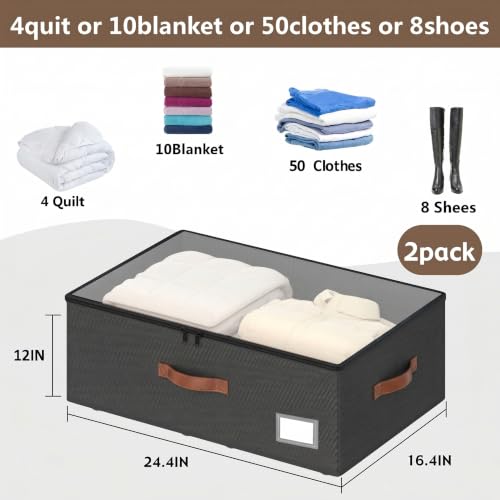 UnderBed Storage with Wheels, 12 inches height under bed - Image 4