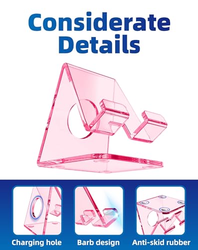 2 Pack Acrylic Phone Stand, Phone Holder for Office Desk - Image 5
