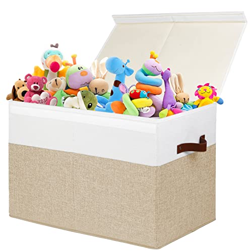 Large Toy Storage Box with Lid, Toy Chest Bin Boxes Basket - Image 2