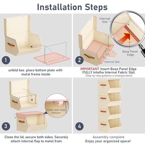 Stackable Closet Organizers and Storage Bins, Open Front Closet - Image 4