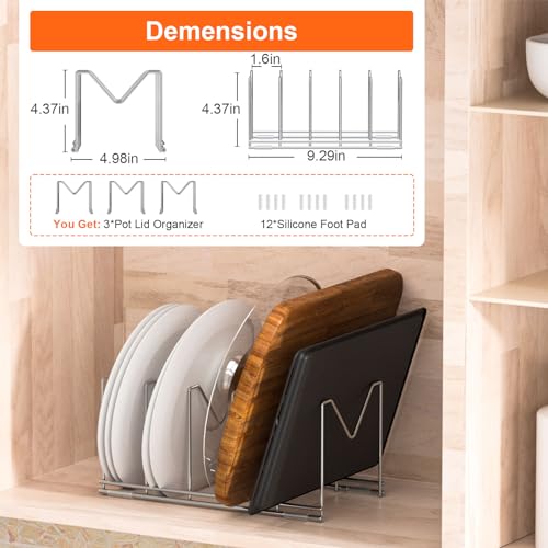 HzTinT 3 Pack Pot Lid Organizer, Holds 15 Lids, Plat | All Products - Image 6