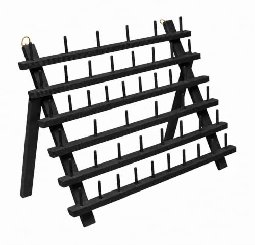 Mandala Crafts 60 Spool Black Thread Rack Sewing | Home Organization - Image 2