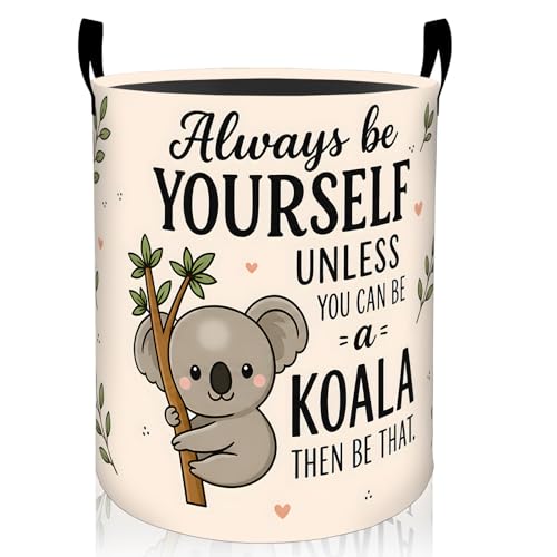 Cute Koala Laundry Basket, Foldable Oxford Cloth 19.7"x15.7" - Image 2