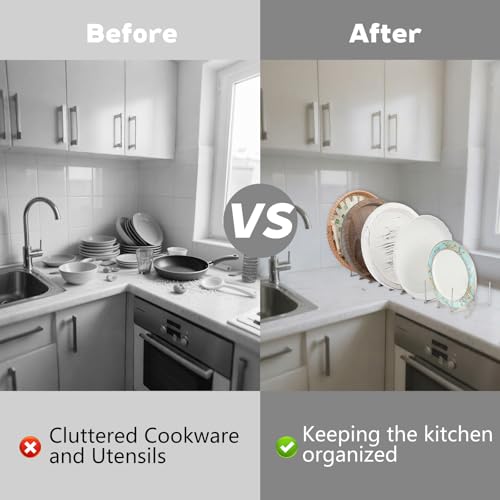 JINGIHE Pots and Pans Organizer, Adjustable Kitchen Cabinet - Image 5