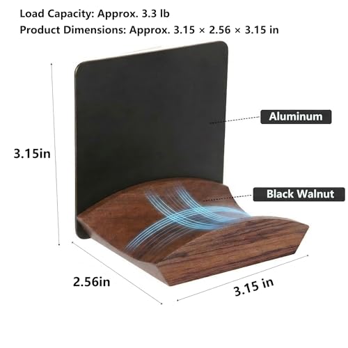 Magnetic Headphone Holder Desk Headphone Hanger Walnut Wood - Image 4