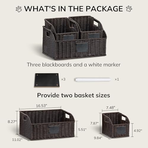 BROWNLILY Storage Box Set of 3, Black - Image 4