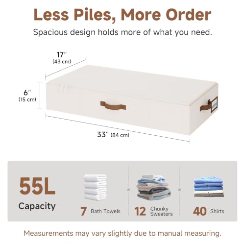 StorageWorks 6 Inch Low Profile Under Bed Clothes Storage Bins - Image 3