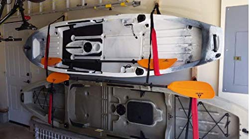 Kayak Storage Rack | Premium Adjustable Padded Wall Straps - Image 3