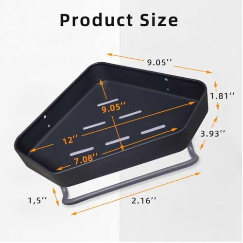 Corner Shower Caddy Hanging, Shower Organizer Corner Rack - Image 4