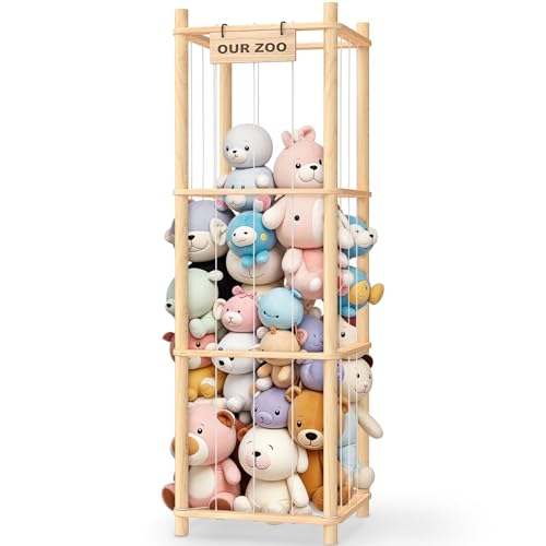 Woodure Stuffed Animal Storage & Organizer, Wooden Toy - Image 2