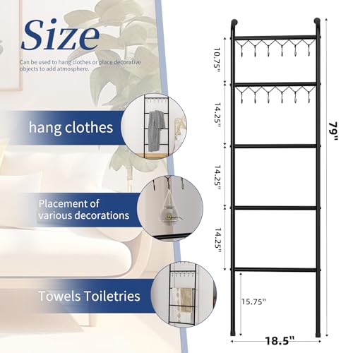 Simple Trending Blanket Ladder, 5 Tier Metal Towel Rack - Image 3
