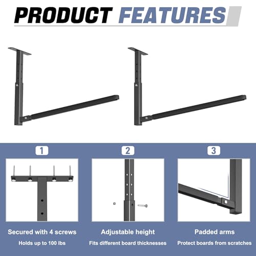 WALMANN Ceiling Kayak Storage Rack for Garage, Heavy-Duty - Image 6
