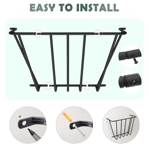 Upgraded Wall Mounted Throw Blanket Holder, Metal | Home Organization - Image 6