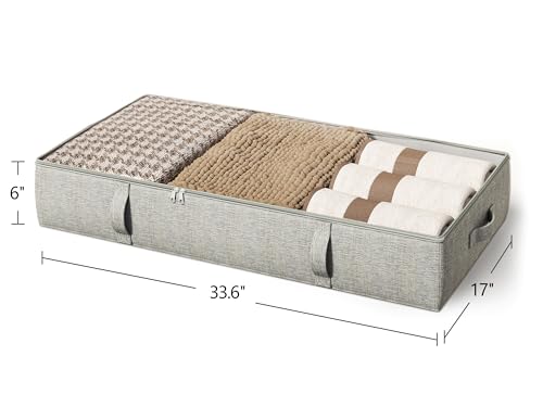 2-Pack Under Bed Storage Containers, 6 Inches Tall Clothes - Image 4