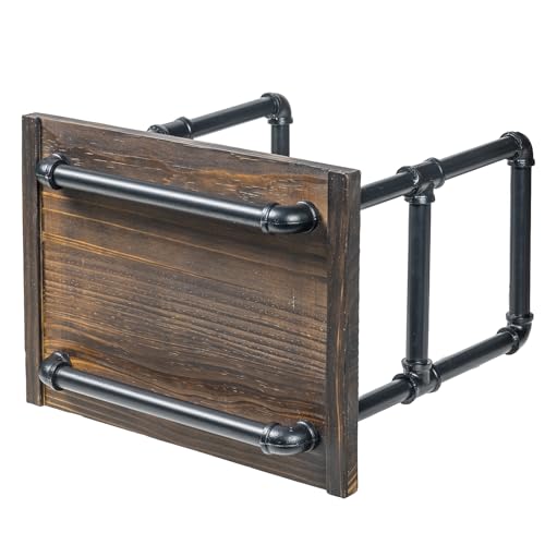 MyGift Modern Industrial Firewood Rack with Matte Black - Image 8