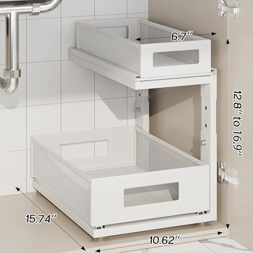 2 Pack Under Sink Organizer With Next-Gen Ball-Bearing - Image 3