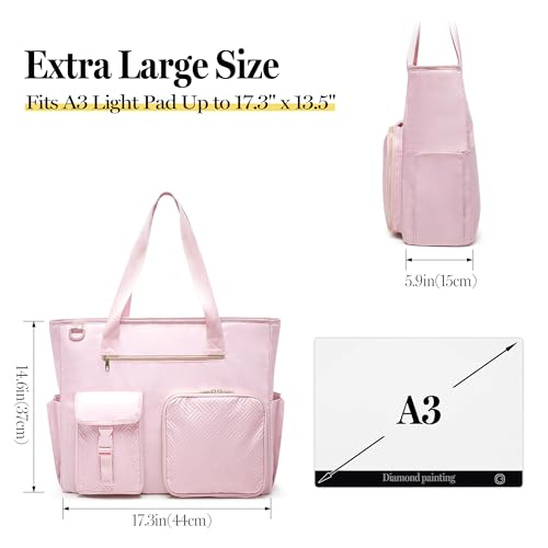 Fasrom Diamond Painting Carrying Case, A3 Light Pad Storage Bag - Image 6