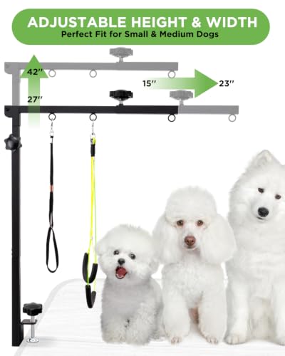 Extendable Dog Grooming Table Arm, with Hammock & No-Sit Holder - Image 4