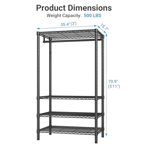 VIPEK V1 Wire Garment Rack, 4-Tier Clothes Rack - Image 6