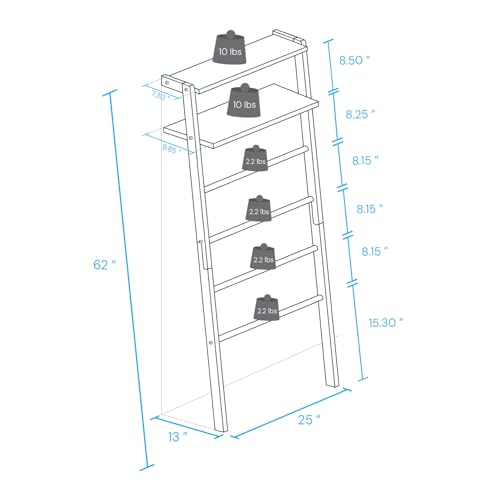 Space Saving 100% Solid Wood 6-Tier Blanket Ladder | Garage Storage - Image 4