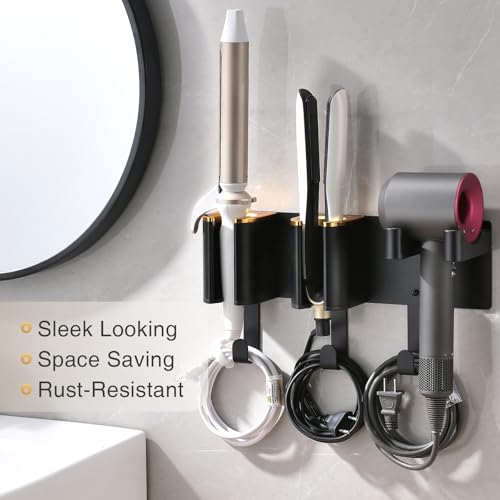 Wall Mount Hair Tool Organizer, Hair Dryer and Curling - Image 7